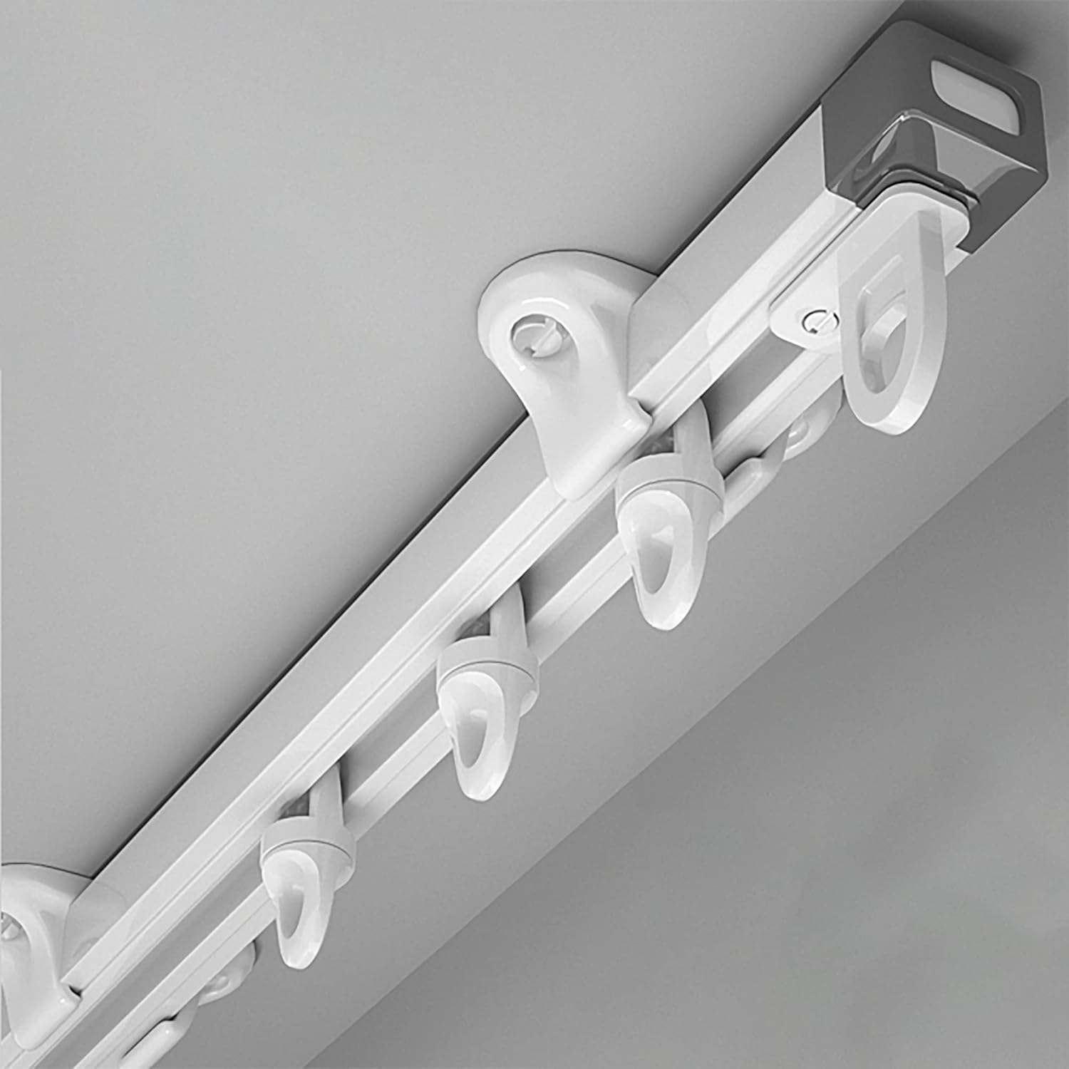 Adjustable Telescopic Curtain Track Set - Room Divider Solution