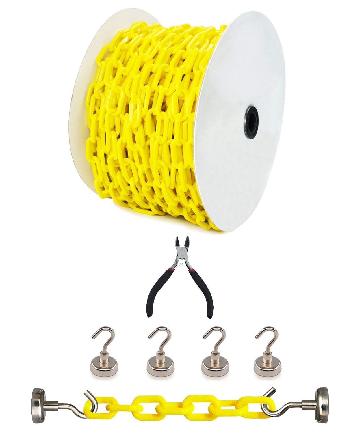 Reliable1st 126 Feet Yellow Plastic Safety Barrier Chain Review