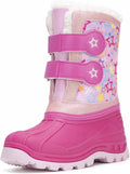 Toddler Girls Winter Snow Boots with Unicorn Design - Waterproof Warm
