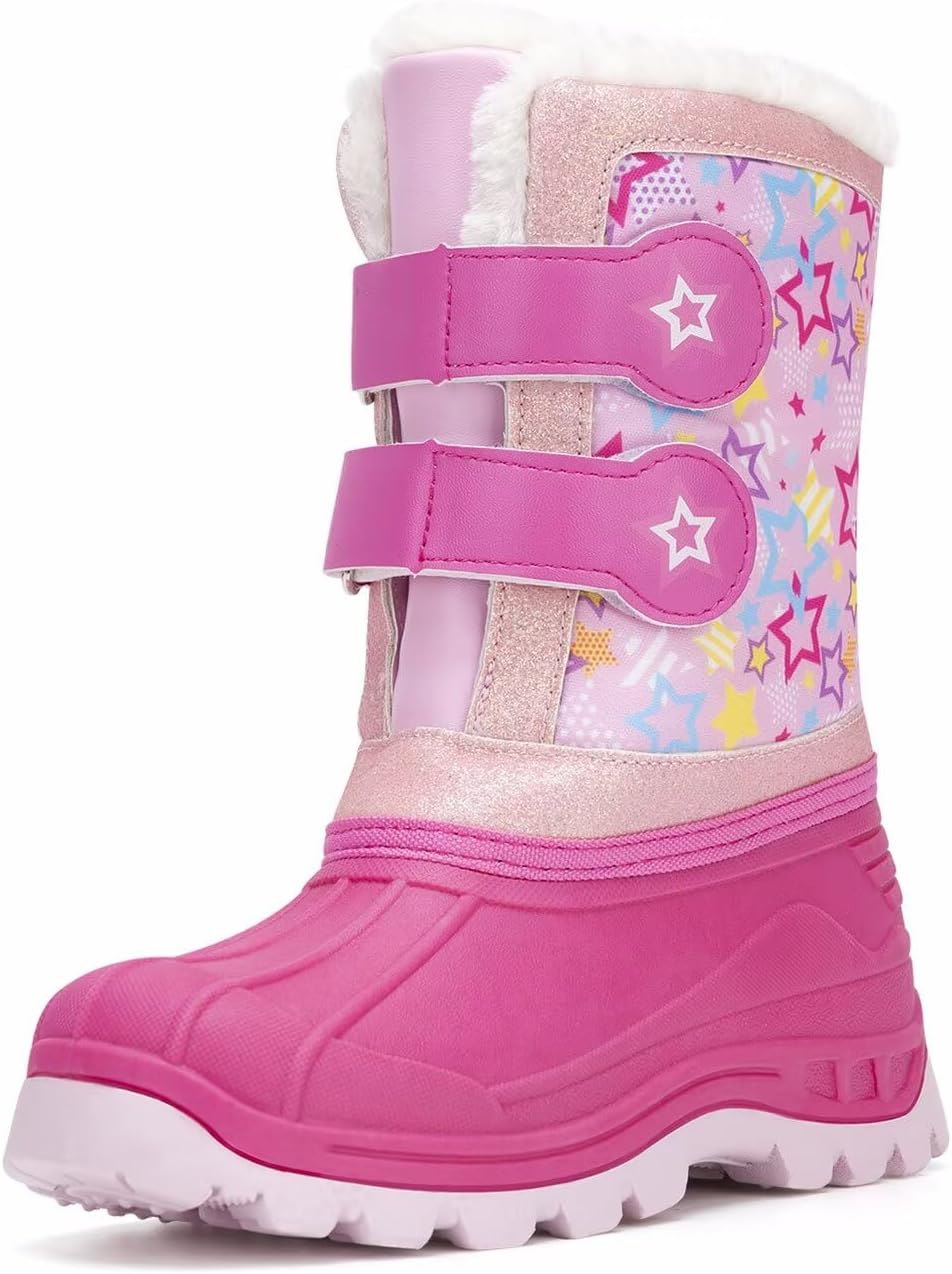 Toddler Warm Boots Girls Winter Snow Boots Waterproof Shoes