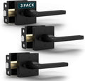 Mega Handles Prime Privacy Door Handle 3 Pack - Matte Black