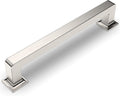 Amerdeco 10 Pack Brushed Satin Nickel Cabinet Pulls - 5 in Hole