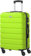 24 in Checked-Medium Hardside Suitcase - 64L Apple Green
