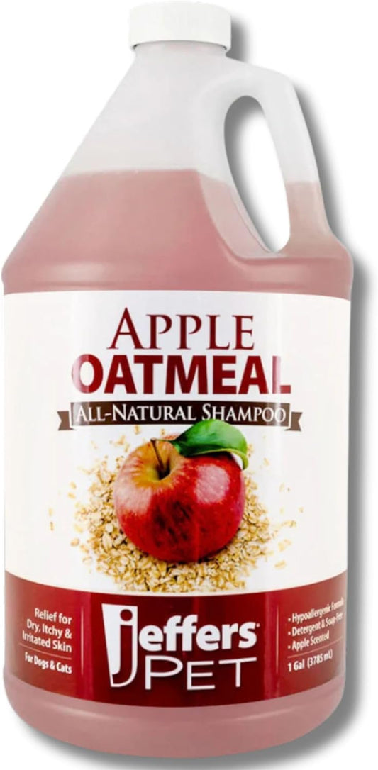 Jeffers Pet Apple Oatmeal Shampoo for Dogs & Cats, 1 Gallon