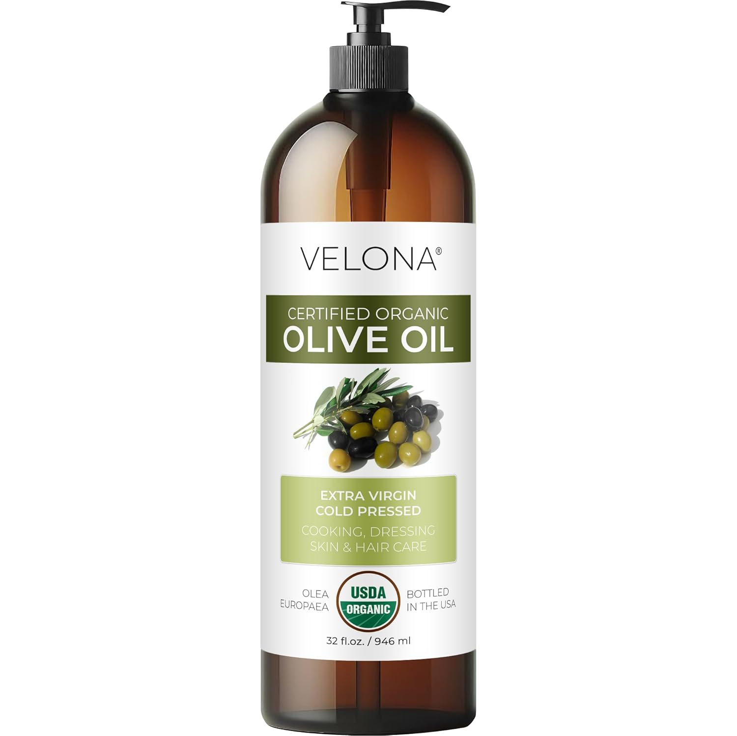 Organic Extra Virgin Olive Oil Cold Pressed for Cooking & Beauty