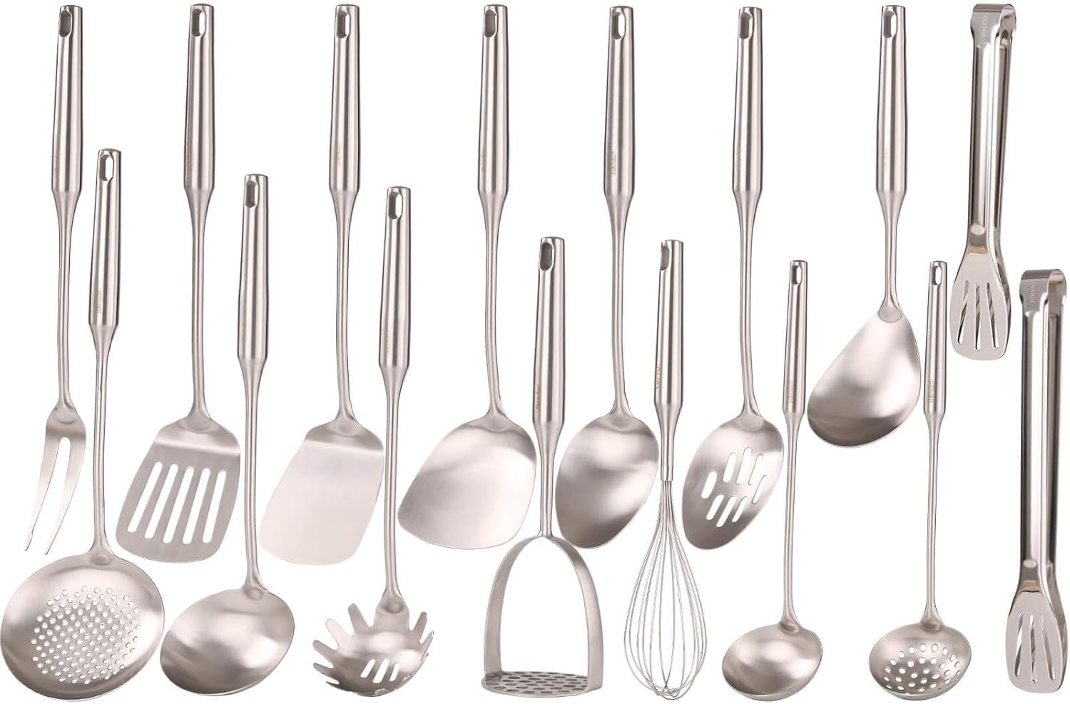 18/10 Stainless Steel Cooking Utensils Set - 16 PCS Kitchen Tools