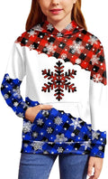 Christmas Girls Funny Hoodie with Kangaroo Pockets 4-12 Years
