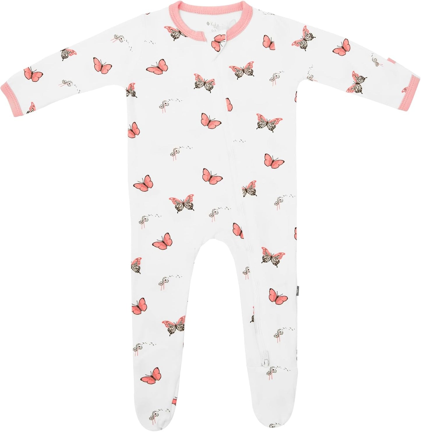 KYTE BABY Unisex Zipper Closure Footies for Infants 0-24 Months