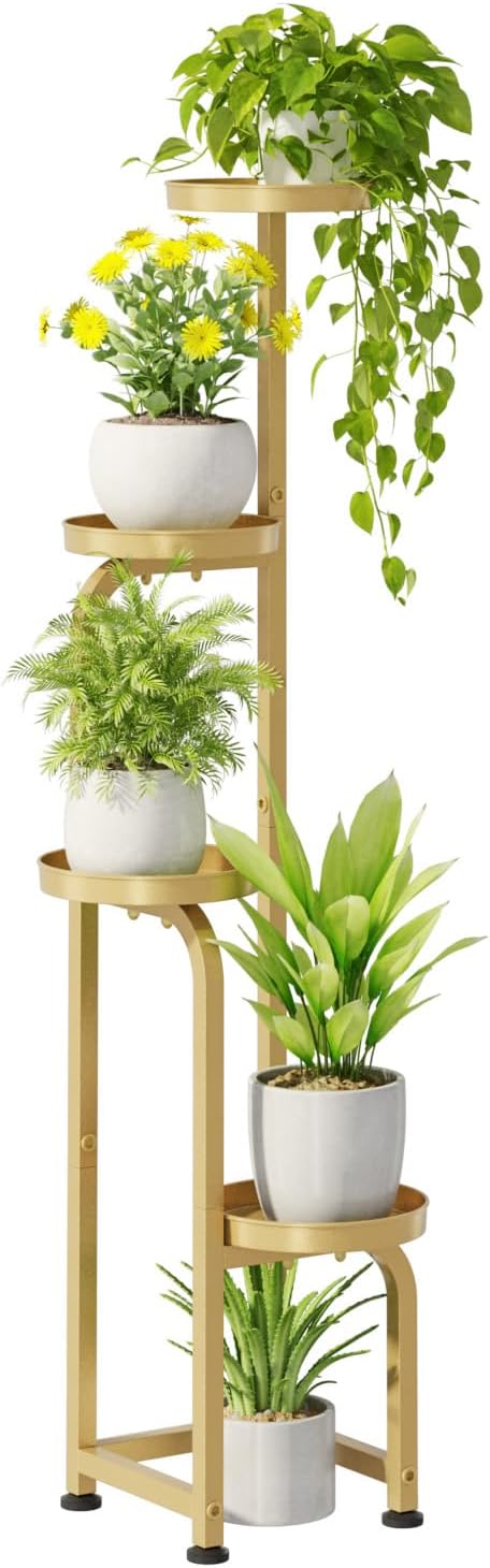 Bamworld Corner Plant Stand Indoor Outdoor for Multiple Plants
