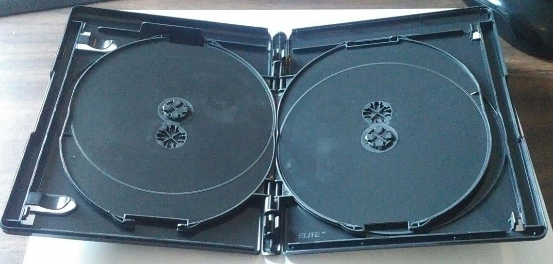 Black 10 PK 15mm VIVA ELITE Blu-Ray Replace Case Hold 4 Discs