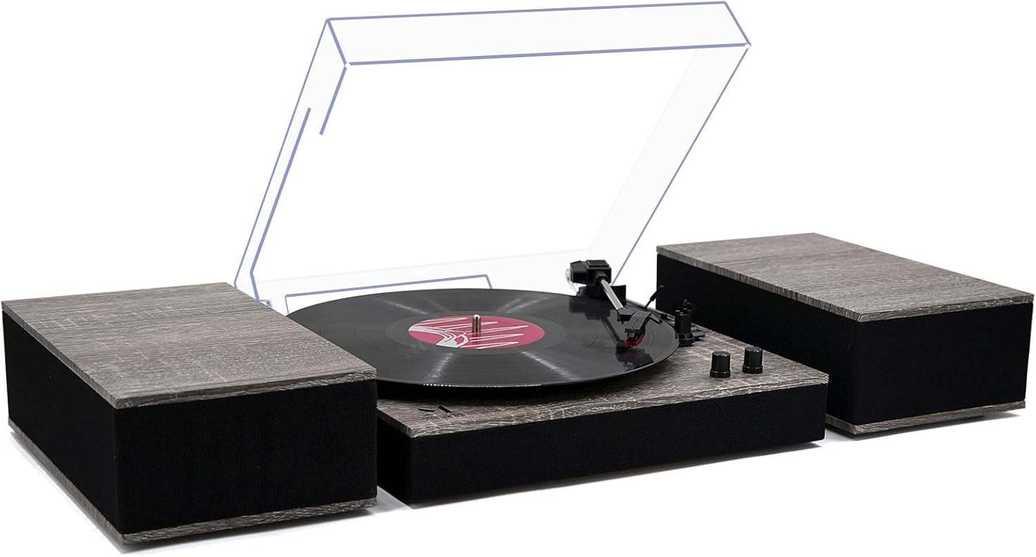 Wireless Vinyl Turntable Set with Speakers
