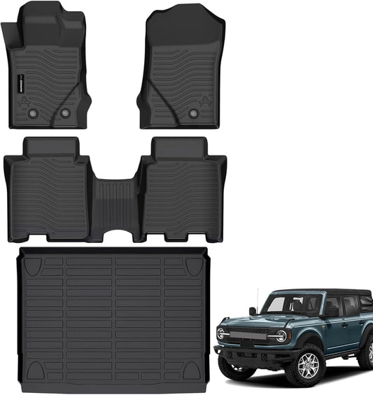 Auxko All Weather Floor Mats for Ford Bronco 4Door 2021-2025