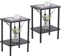 Apicizon 2 Tier End Table Set of 2 - Space-Saving Side Tables