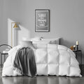 Queen Size Feathers Down Comforter - Ultra Soft All Seasons 90x90