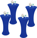 Royal Blue Round 24x43 in Fitted Cocktail Tablecloth - 4PCS