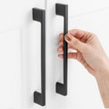 6-1/4 in Hole Centers Matte Black Cabinet Pulls 10 Pack - Durable Home