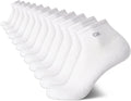 Men's High Quarter Socks 12 Pack - Cushioned Breathable Mini Crew