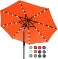 ABCCANOPY Solar LED Patio Umbrella 9FT - Bright Lighting & Wind Tough