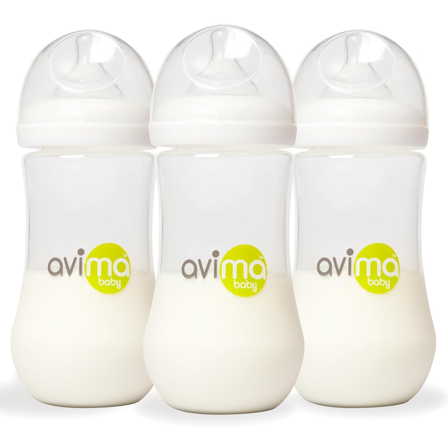 Avima 12 oz Anti Colic Baby Bottles - Fast Flow Nipples, BPA Free - Stage 3 (Set of 3)