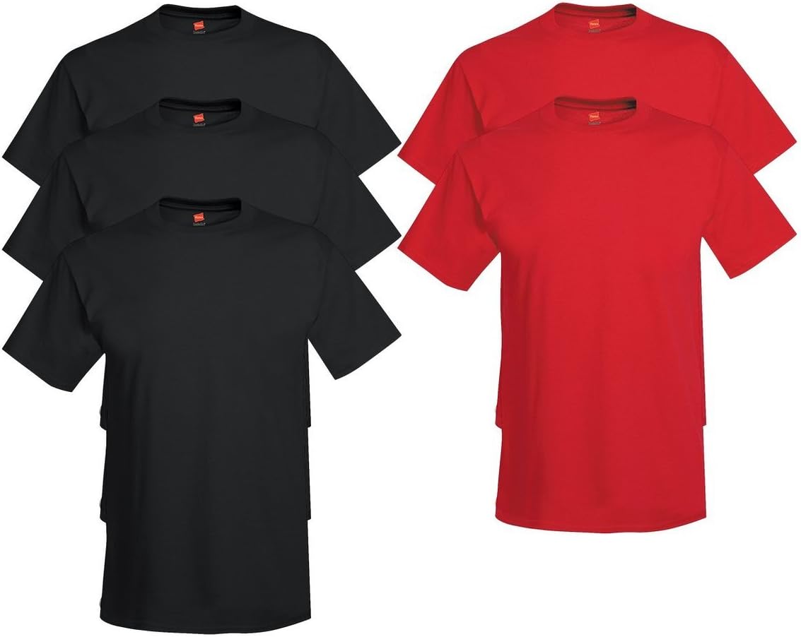 Hanes Mens Tall 100% Cotton Crew Neck Undershirts for Comfort