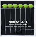 Vibrant Green Cocktail Picks Set - 6 Pack