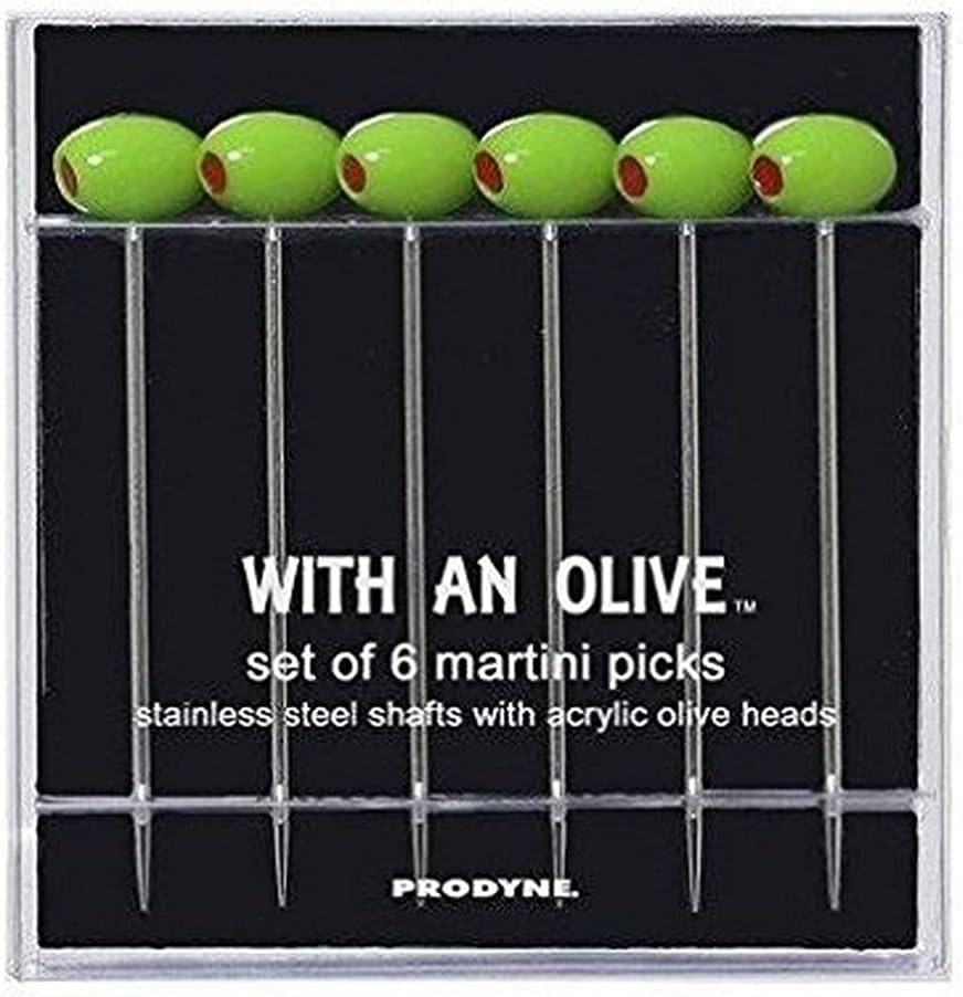 Vibrant Green Cocktail Picks Set - 6 Pack