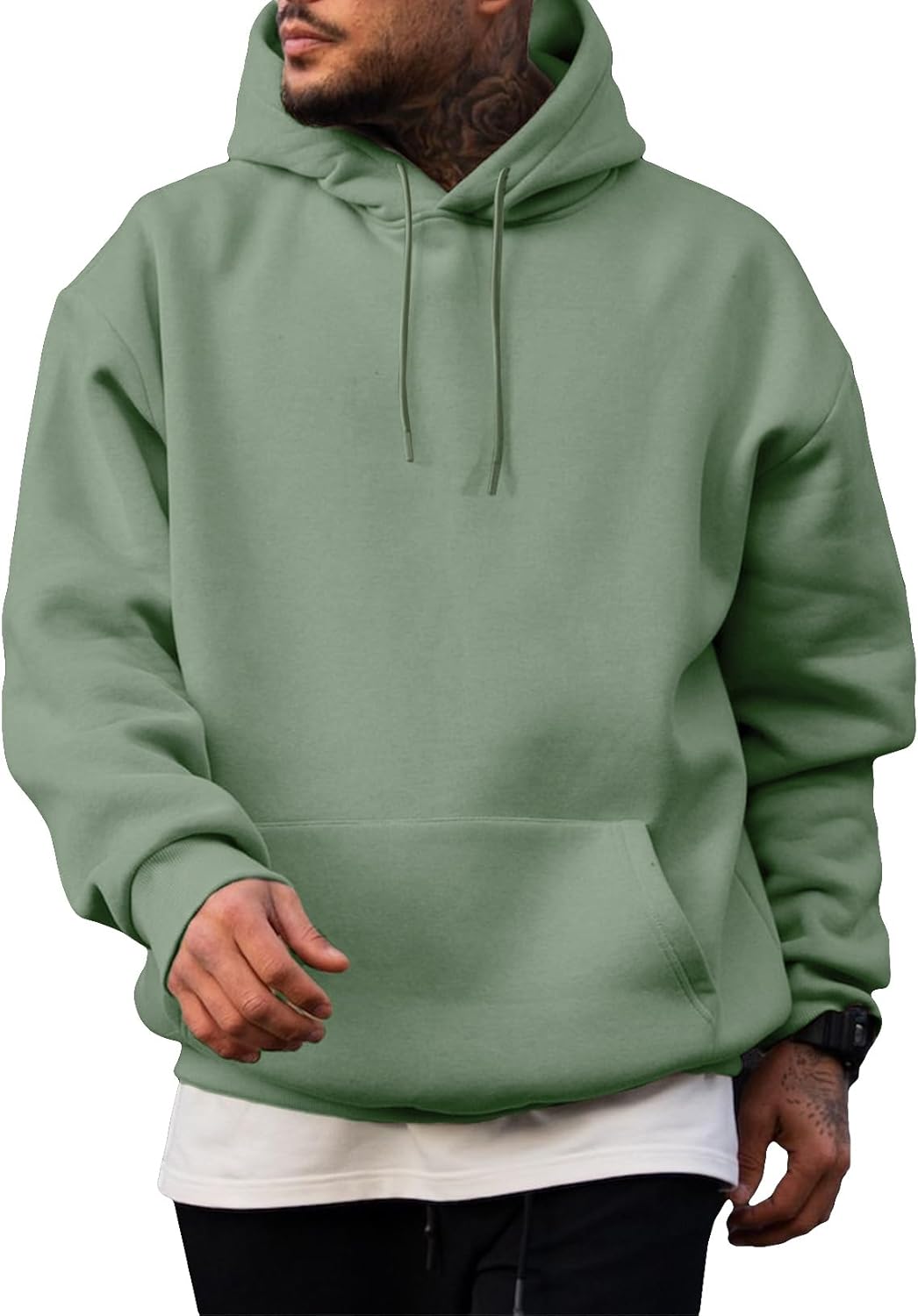 JMIERR Mens Casual Cotton Hooded Sweatshirts for Everyday Wear