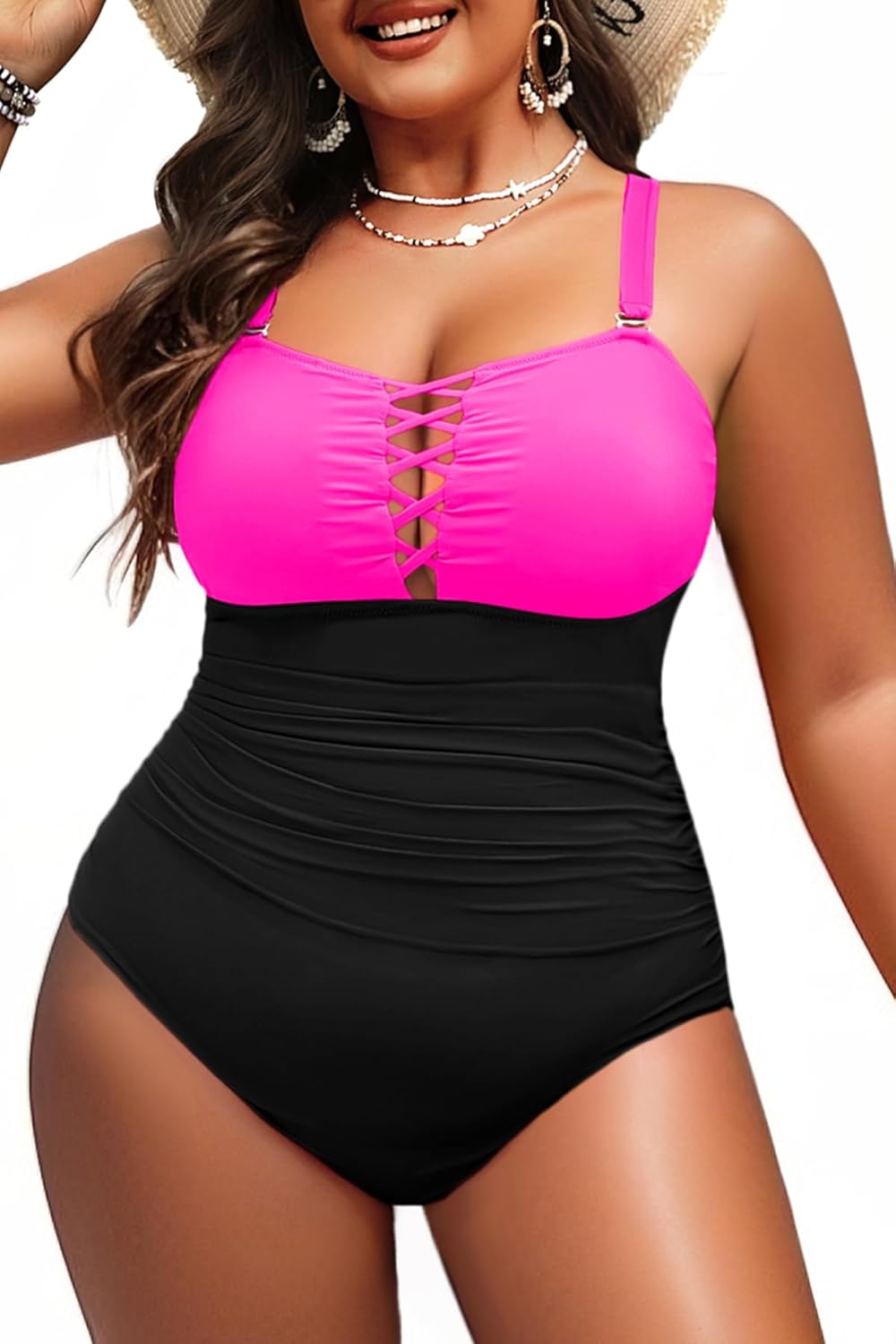 Yonique Women Plus Size One Piece Swimsuits for Tummy Control