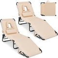 GYMAX Tanning Chair with Face Hole for Ultimate Comfort
