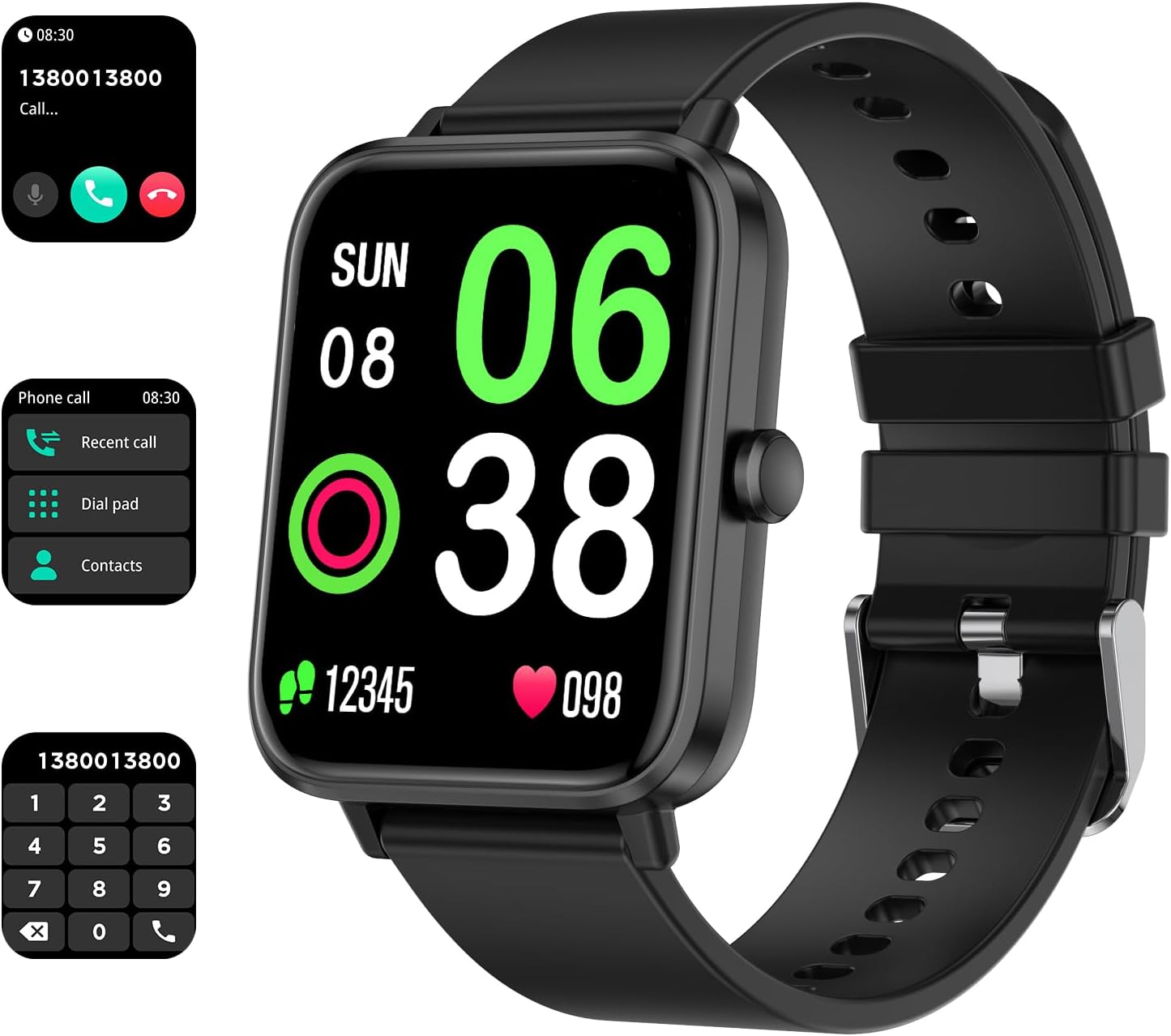 Waterproof Smart Fitness Tracker Watch, Answer/Make Calls - Choiknbo