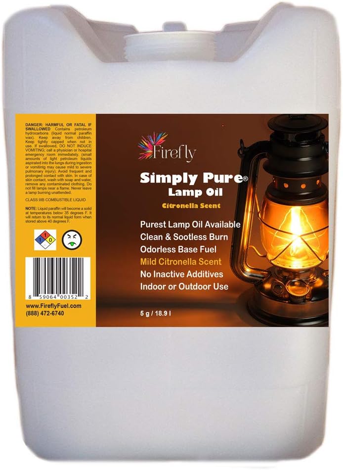 Firefly Kosher Citronella Paraffin Lamp Oil - Smokeless & Clean