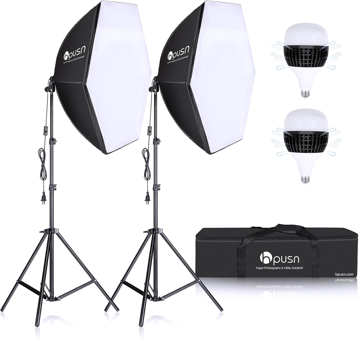 HPUSN Softbox Lighting Kit for Professional Studio Photography