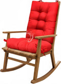 Red Rocking Chair Cushion High Back Patio Chair Cushions for Indoor