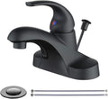 Black Bathroom Faucet 4 in Centerset One Handle Matte Black - Durable