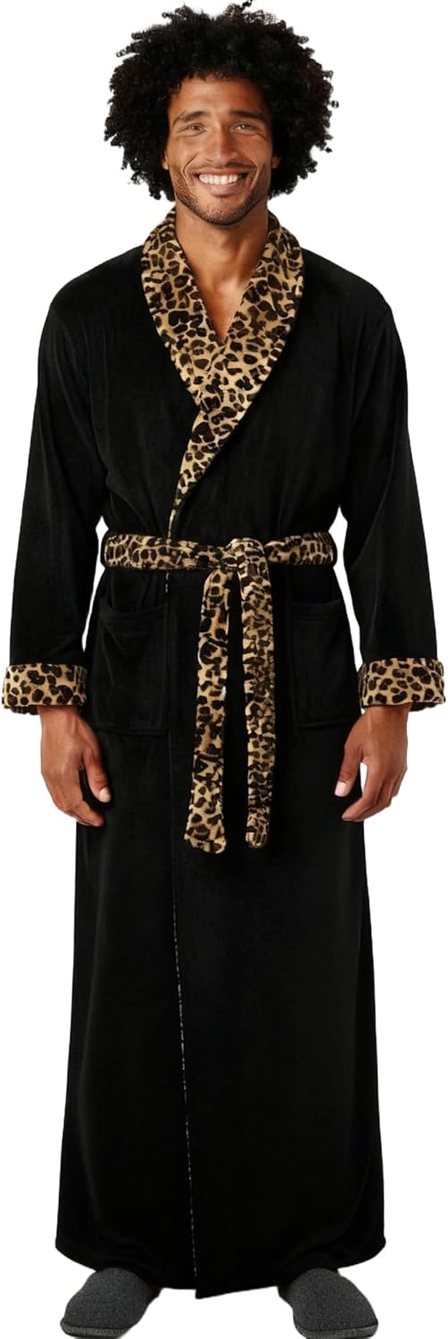 Alexander Del Rossa Long Mens Robe for Big and Tall Comfort