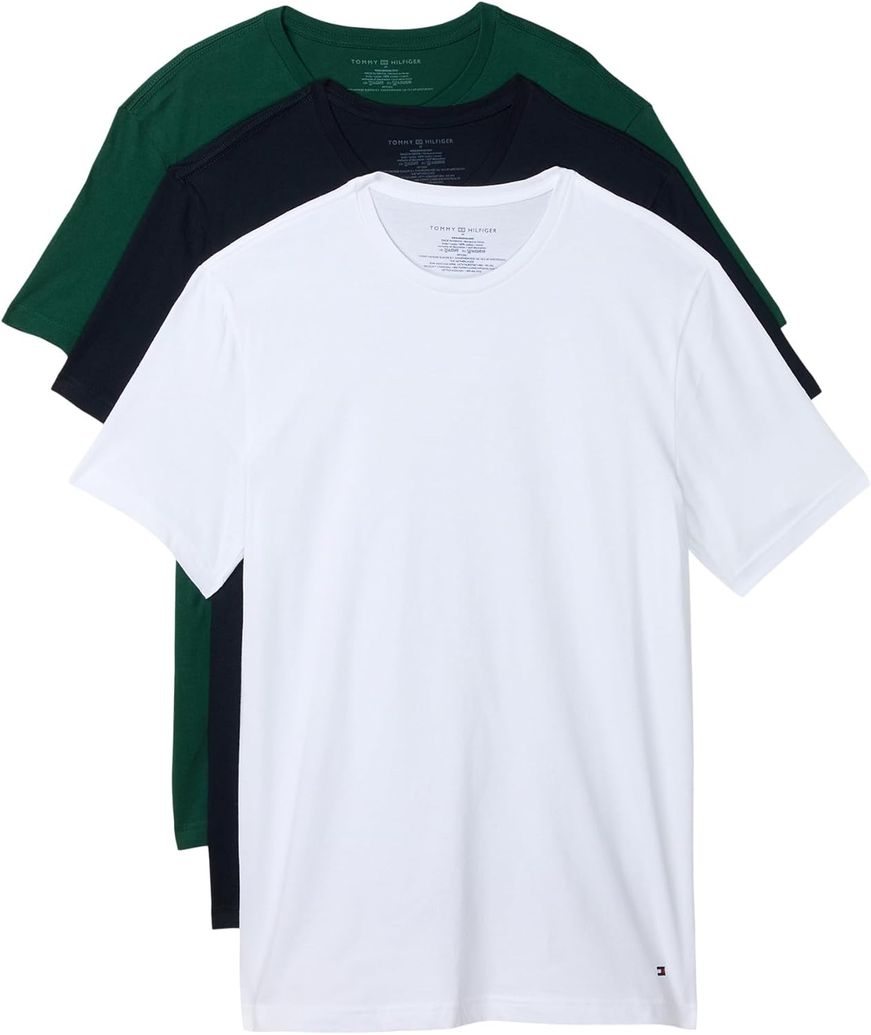 Tommy Hilfiger Men's Cotton Classics Crewneck Undershirts 3-Pack