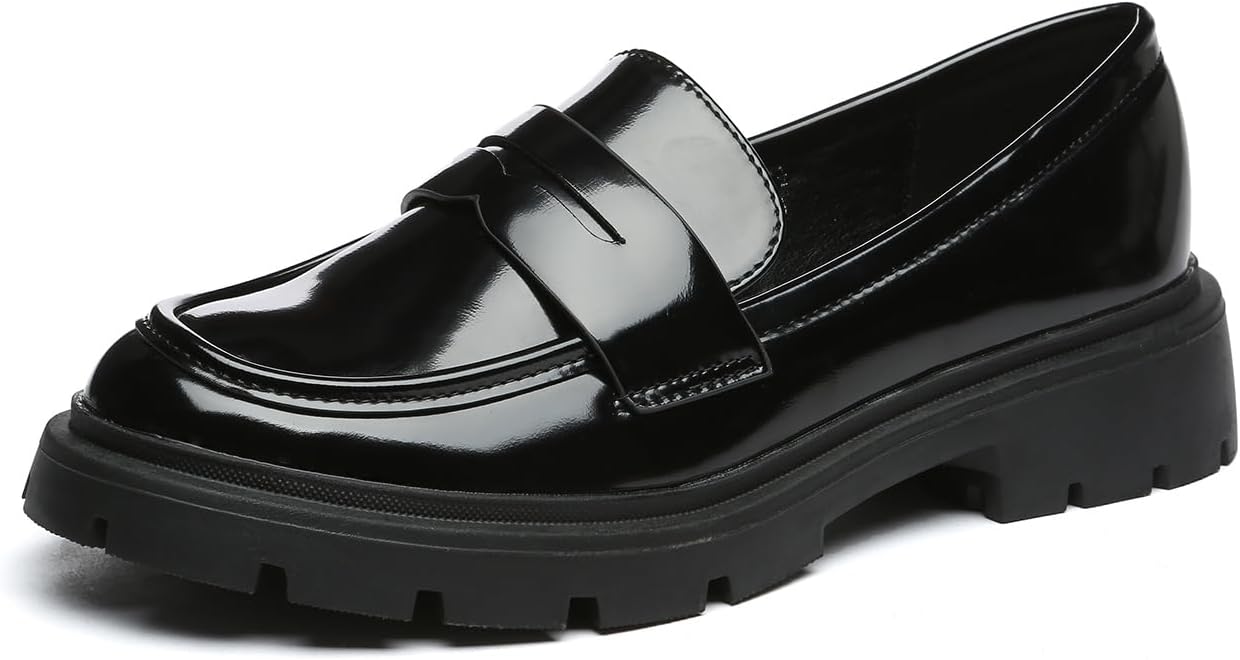 Women's Chunky Platform Loafers with Buckle for All Occasions