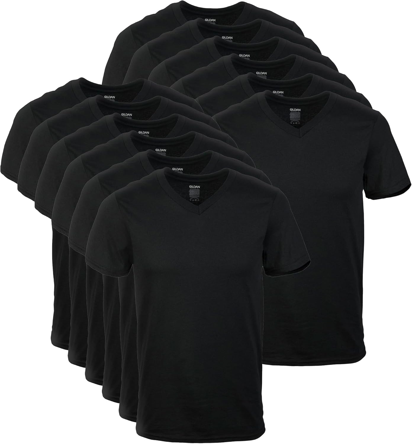 Gildan Men's V-Neck T-Shirts Multipack for Comfort and Style