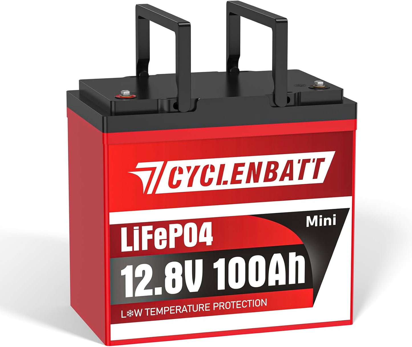 12V 100Ah Mini LiFePO4 Lithium Battery with Smart BMS Protection