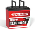 12V 100Ah Mini LiFePO4 Lithium Battery - Compact High-Cycle Power