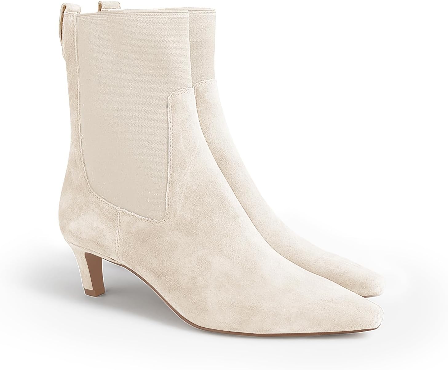 Coutgo Womens Ankle Boots with Kitten Heel for Fall Style