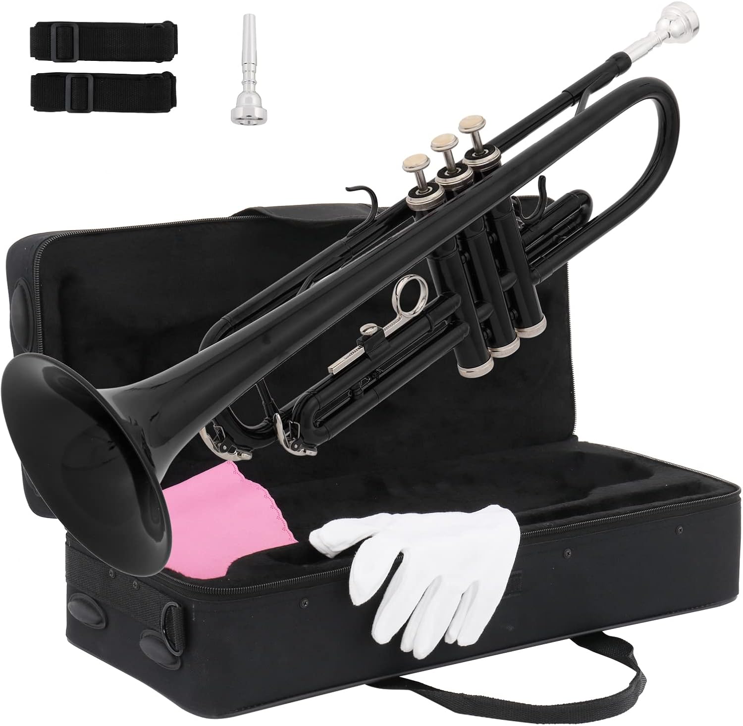 Ktaxon Bb Standard Trumpet for Beginners with Hard Case