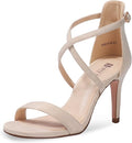IDIFU Women's 3 Inch Dressy Heels Ankle Strap Strappy Heels - Elegant