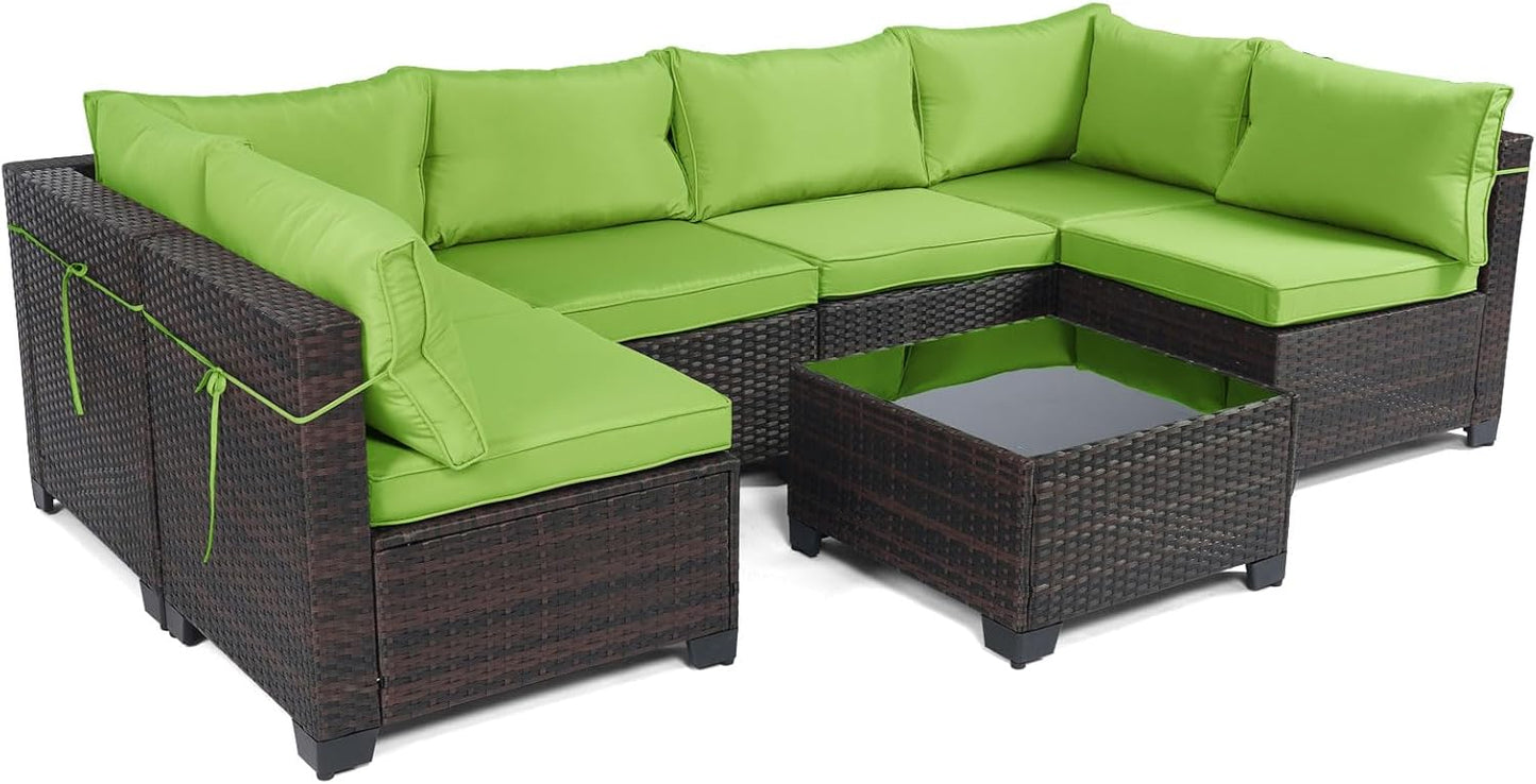 7 Pieces Outdoor Patio Furniture Set for Stylish Gatherings