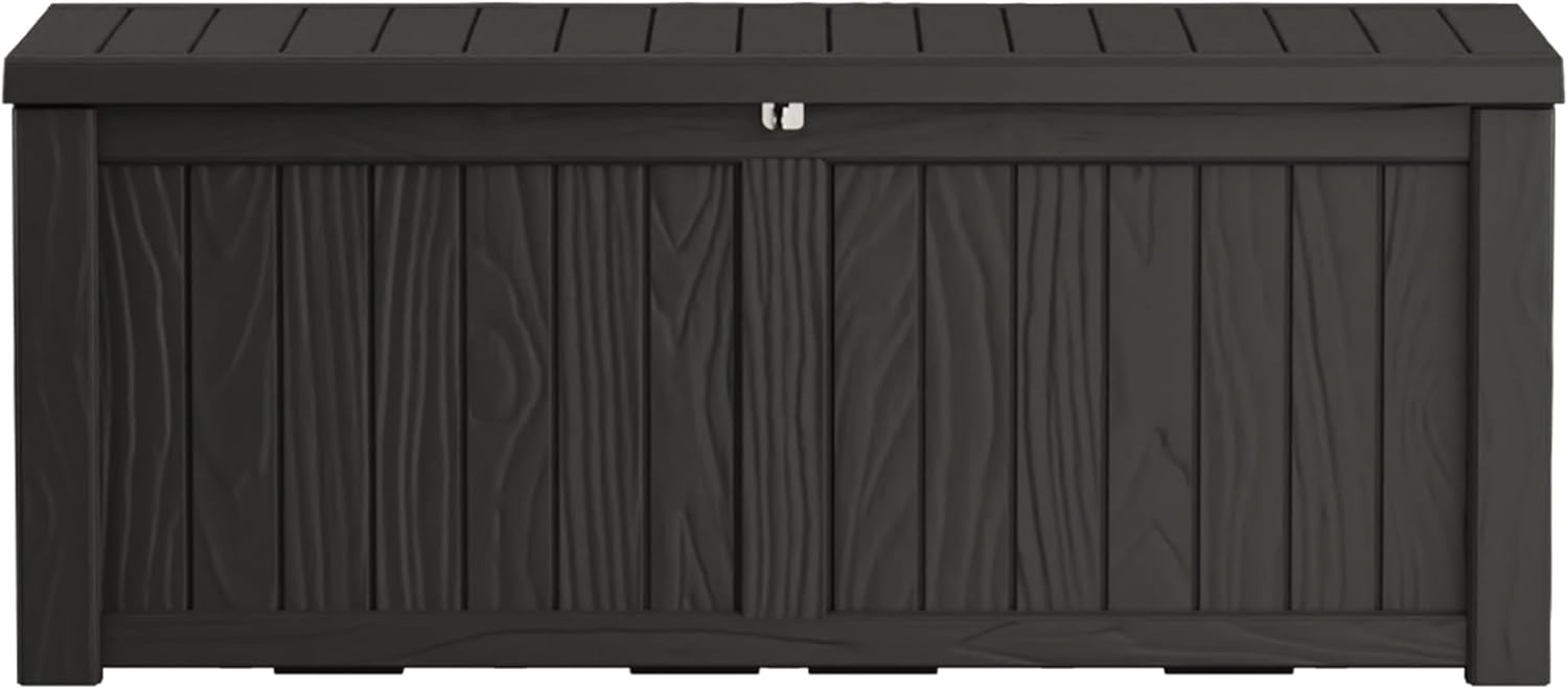 120 Gallon Waterproof Outdoor Storage Box for Garden and Patio