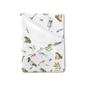 Wildlife Pond Baby Blanket 30x40 for Boy Girl - Soft Flannel