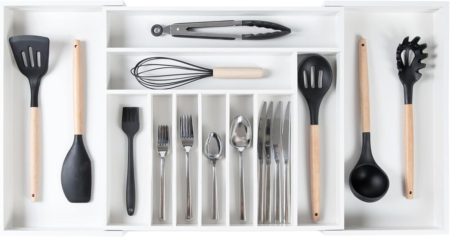 Premium Silverware Organizer for Kitchen Drawers, Expandable Design