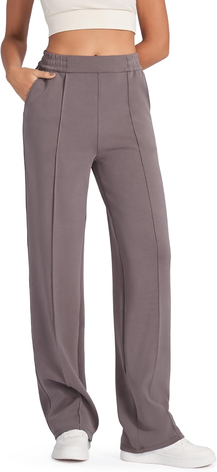 Smoofit Modal Soft Women Wide Leg Sweatpants with Pockets