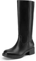 DREAM PAIRS Womens Knee High Boots - Comfortable Square Toe Tall Boots