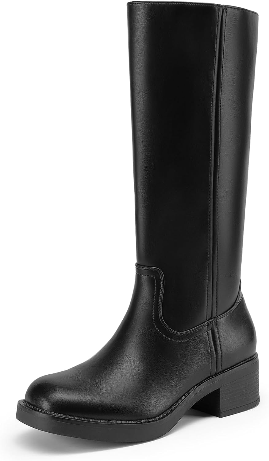 DREAM PAIRS Womens Knee High Boots with Chunky Block Heel